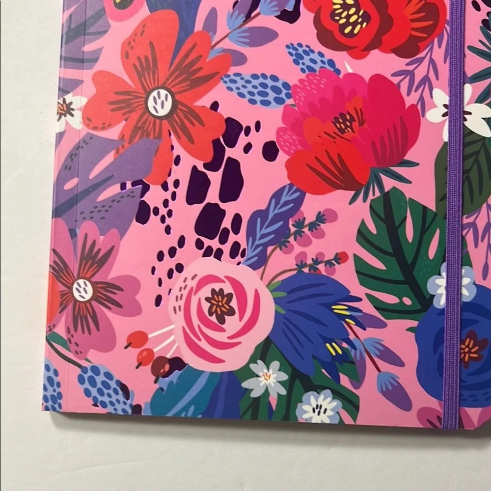 NWT 🌺 Floral Pink Notebook with Elastic Band Journal Girly 🌺 - Picture 6 of 16